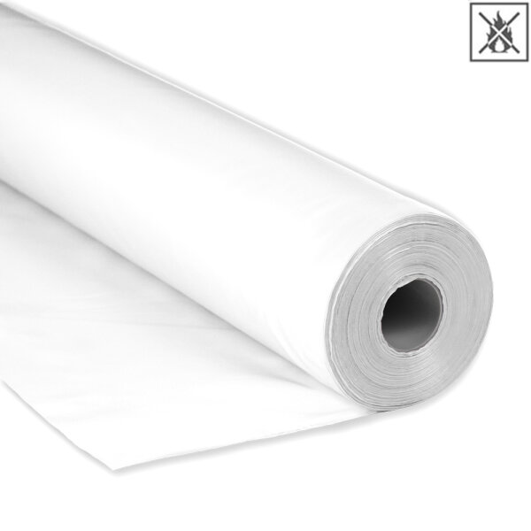Polyester fabric standard - 150cm flame retardant - 100 meters roll - white