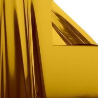 Metallic plastic film roll standard 1,5x30m - gold