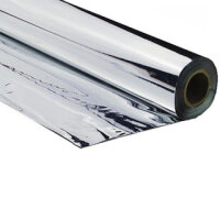 Metallic plastic film roll standard 1,5x200m - silver