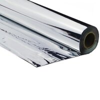 Metallic plastic film roll standard 1,5x10m - silver