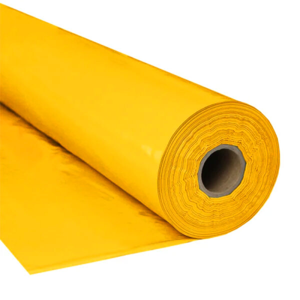 Plastic film roll standard fire retardant 1,5x100m - yellow