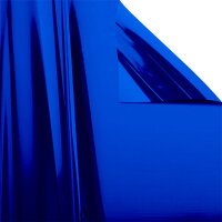 Metallic plastic film roll premium fire retardant 1,50x30m - blue