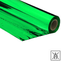 Metallic plastic film roll premium fire retardant 1,50x30m - green
