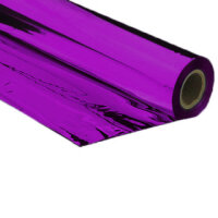 Metallic plastic film roll standard 1,5x2000m - purple