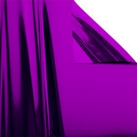 Metallic plastic film roll premium fire retardant 1,50x1000m - purple