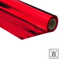 Metallic plastic film roll premium fire retardant 1,50x1000m - red