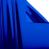 Metallic plastic film roll premium fire retardant 1,50x200m - blue