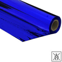 Metallic plastic film roll premium fire retardant 1,50x10m - blue