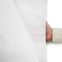 Plastic film seat covering roll flame retardant 0,75x200m - white
