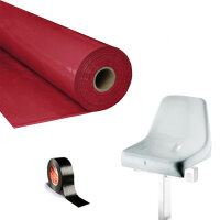 Plastic film seat covering roll 0,75x200m - Bordeaux