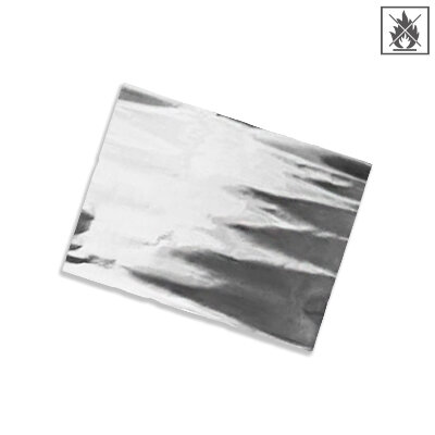 Plastic film sheet metallic 90x75cm fire retardant - silver