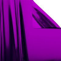 Plastic film sheet metallic 50x75cm - purple