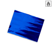 Plastic film sheet metallic 75x50 cm fire retardant - blue