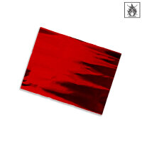 Plastic film sheet metallic 75x50 cm fire retardant - red