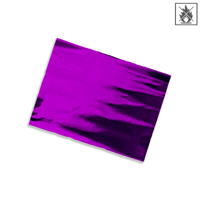 Plastic film sheet metallic 75x50 cm fire retardant - purple