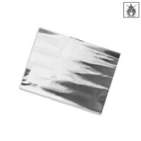 Plastic film sheet metallic 75x50 cm fire retardant - silver