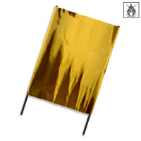 Plastic film hand banner metallic 75x90cm (upright format) flame retardant - gold