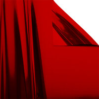 Plastic film poncho metallic 75x75 cm  fire retardant - red