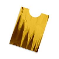 Plastic film vest metallic 75x75 cm - gold