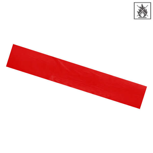 Plastic film scarf fire retardant 150 x 30cm - red
