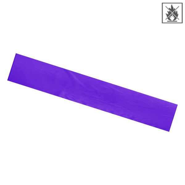 Plastic film scarf fire retardant 150 x 25cm - purple