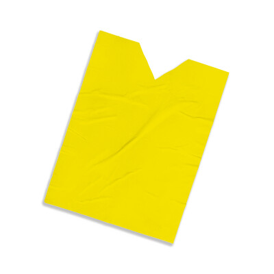 Plastic film vest standard 75x75cm - yellow
