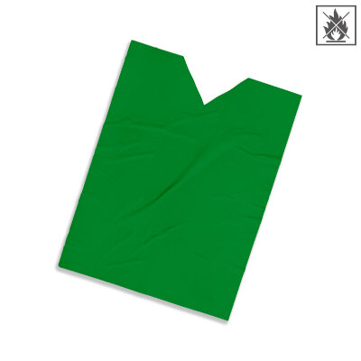 Plastic film vest standard fire retardant - 100x75cm - green