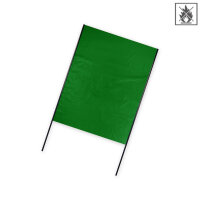 Plastic film hand banner fire retardant 75x90cm (upright format) - green