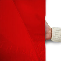 Plastic film hand banner 90x75cm (horizontal format) - red