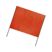 Plastic film hand banner 90x75cm (horizontal format) - orange