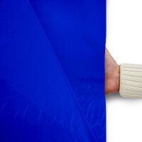Plastic film hand banner fire retardant 90x75cm (horizontal format) - blue