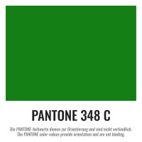 Plastic film hand banner fire retardant 90x75cm (horizontal format) - green