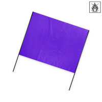 Plastic film hand banner fire retardant 90x75cm (horizontal format) - purple