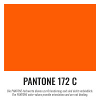 Plastic film hand banner fire retardant 90x75cm (horizontal format)- orange