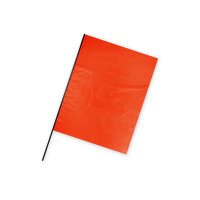 Plastic film flag (upright format) 90x75 Orange