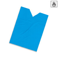 Plastic film vest standard fire retardant - 50x75cm - light blue