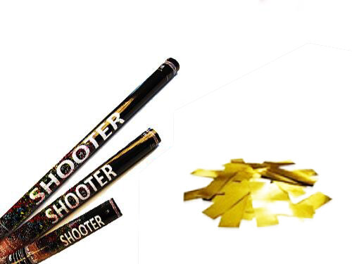 Confetti shooter metallic - gold M - 30cm