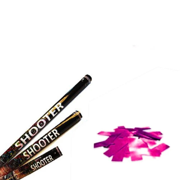 Confetti shooter metallic - pink M - 30cm