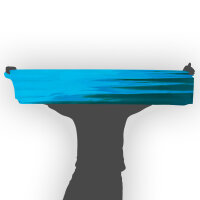 Plastic film scarves metallic 150x50cm - light blue