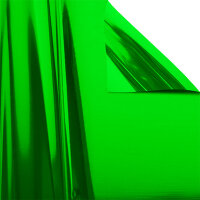 Plastic film scarves metallic flame retardant 150x50cm - green