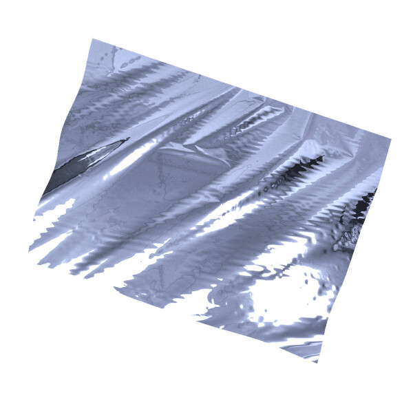 Plastic film sheet metallic 90x75cm fire retardant - silver