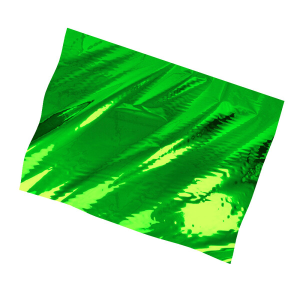 Plastic film sheet metallic 90x75cm fire retardant - green