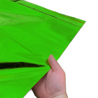 Plastic film sheet metallic 90x75cm fire retardant - green