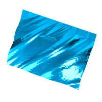 Plastic film sheet metallic 90x75cm fire retardant - light blue