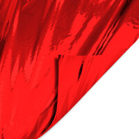 Plastic film sheet metallic 50x75cm - red