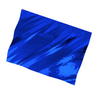 Plastic film sheet metallic 75x50 cm fire retardant - blue