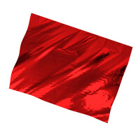 Plastic film sheet metallic 75x50 cm fire retardant - red