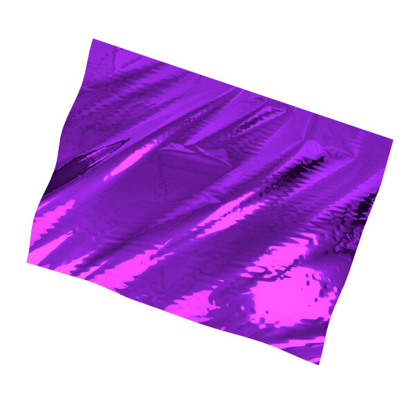 Plastic film sheet metallic 75x50 cm fire retardant - purple