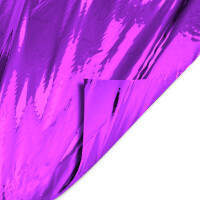 Plastic film sheet metallic 75x50 cm fire retardant - purple