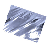 Plastic film sheet metallic 75x50 cm fire retardant - silver